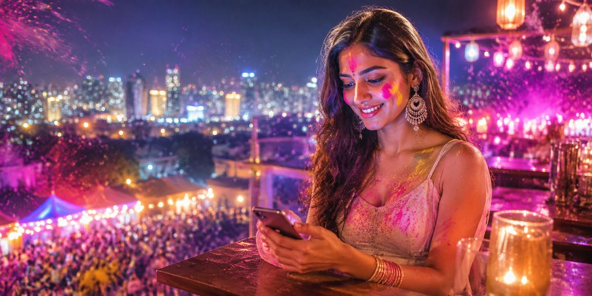 Mobile casino gaming during Holi festival in India Mobile casino gaming during Holi festival in India