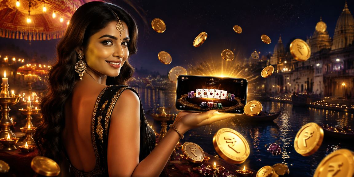 Indian poker game with chips and rupee currency on table
